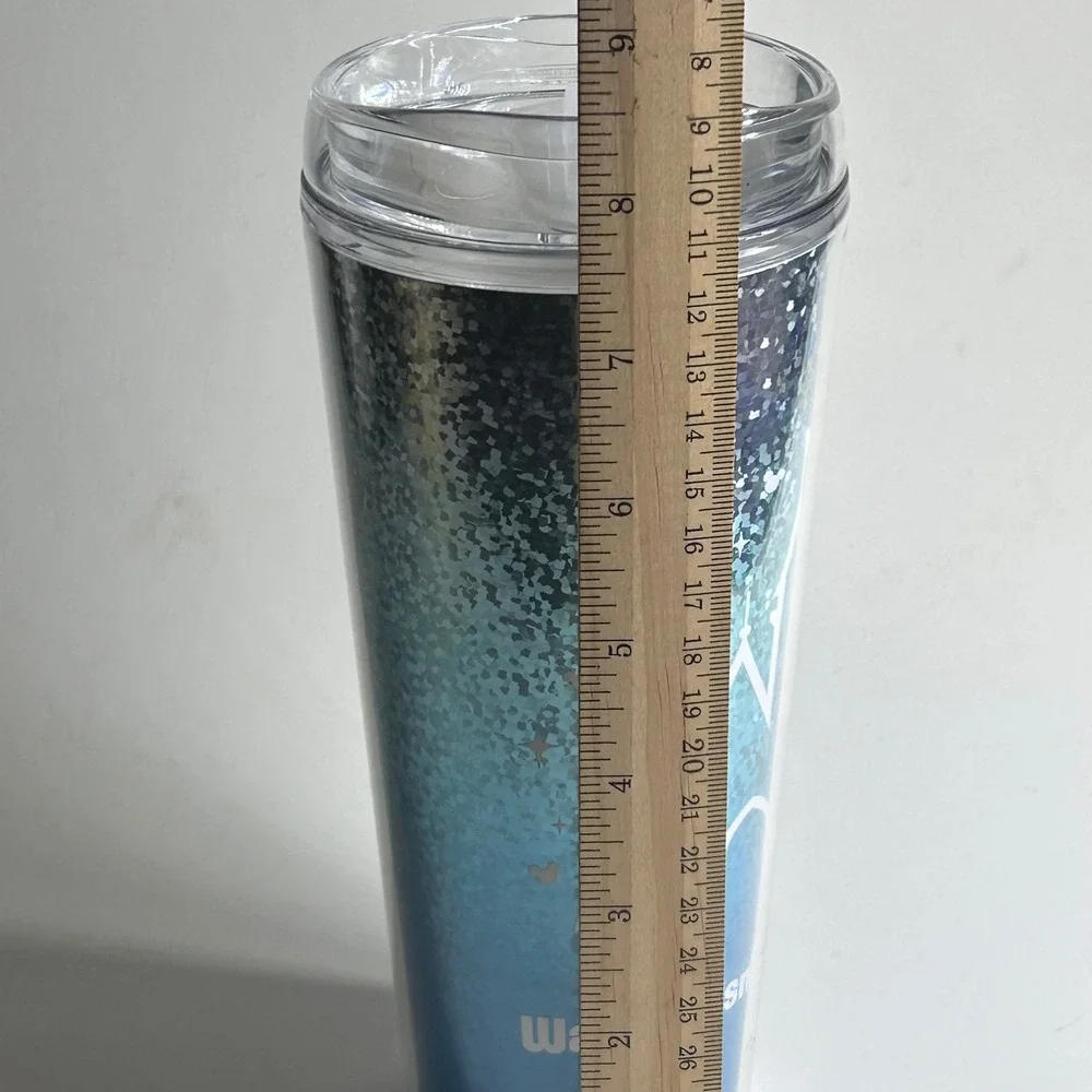 Disney Parks Walt Disney World‎ Blue Ombre Glitter Castle 22oz Tumbler Travel